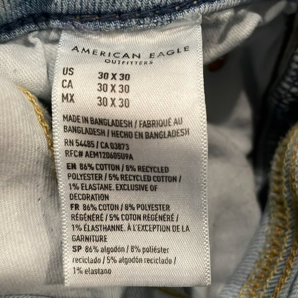 American  Eagle Athletic Straight L30W30 - Picture 5 of 7